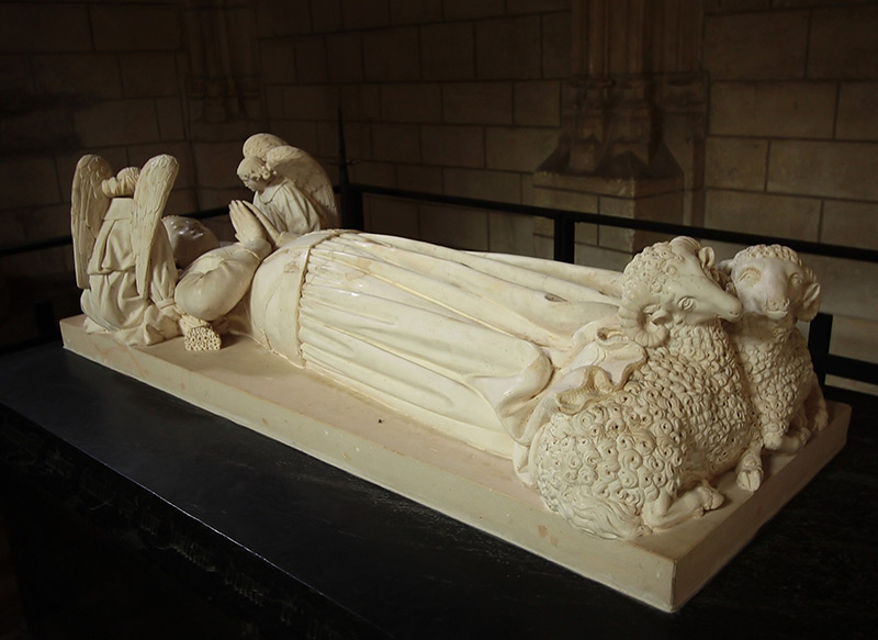 The recumbent figure of Agnès Sorel too fragile to be loaned