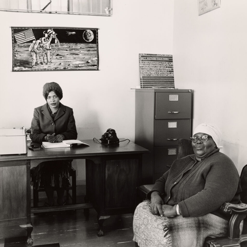 David Goldblatt.  In the funeral home office, Orlando West, Soweto, 1972. The Art Institute of Chicago, pledged gift of Cecily Cameron and Derek Schrier 