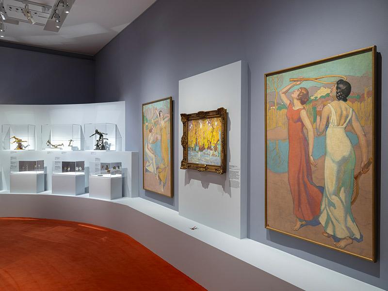 Exhibition view "At Play. Artists and sport 1870-1930" at the Marmottan Monet Museum.  © Christian Baraja SLB