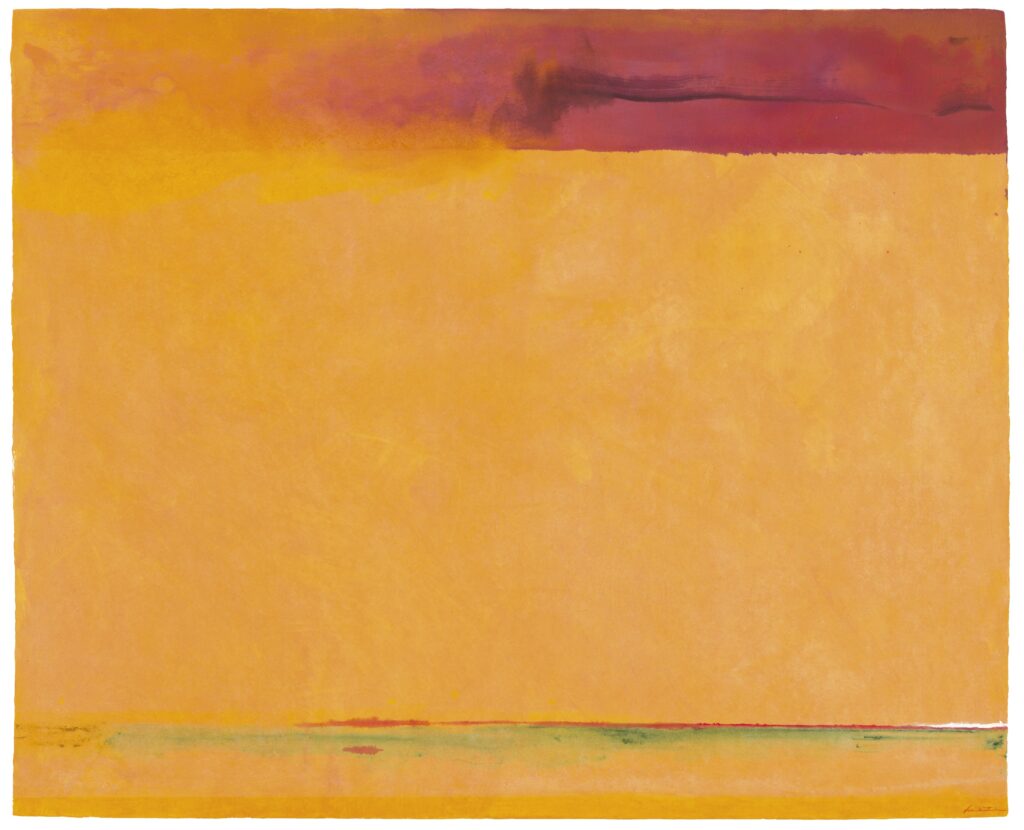 Helen Frankenthaler. Southern Exposure, 2002. Helen Frankenthaler Foundation, New York © 2025 Helen Frankenthaler Foundation, Inc./artists Rights Society (Ars), New York / Vegap Photo: Dan Bradica, Courtesy Helen Frankenthaler Foundation, New York