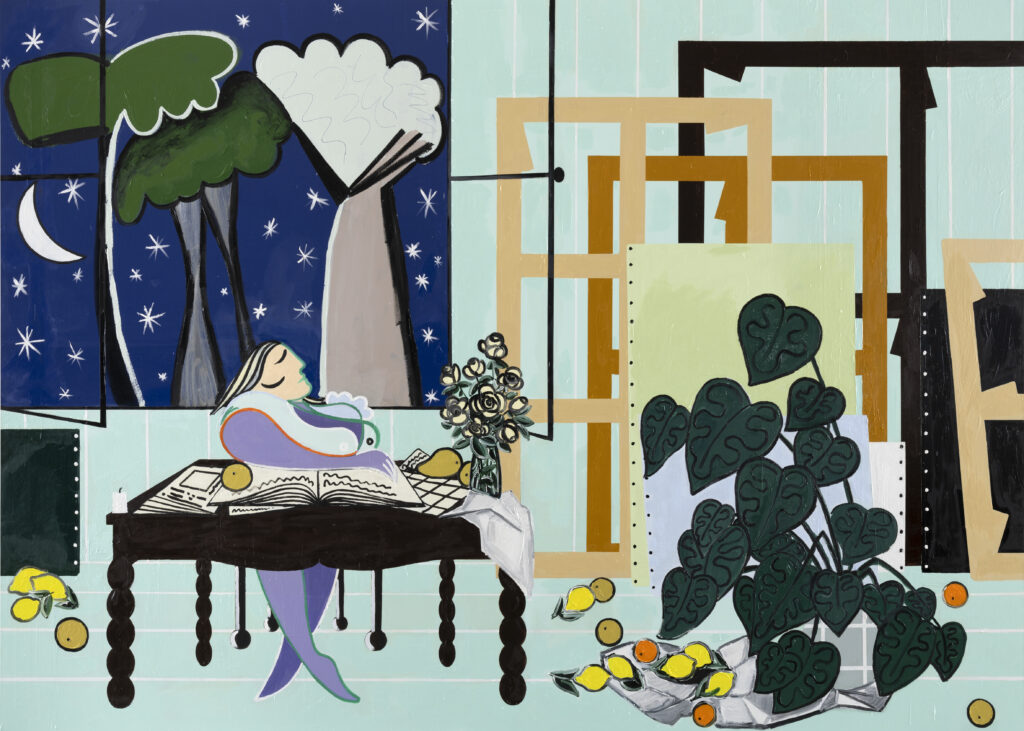 Farah Inssi. Studio At Night, 2025. Courtesy of the artist and Almine Rech