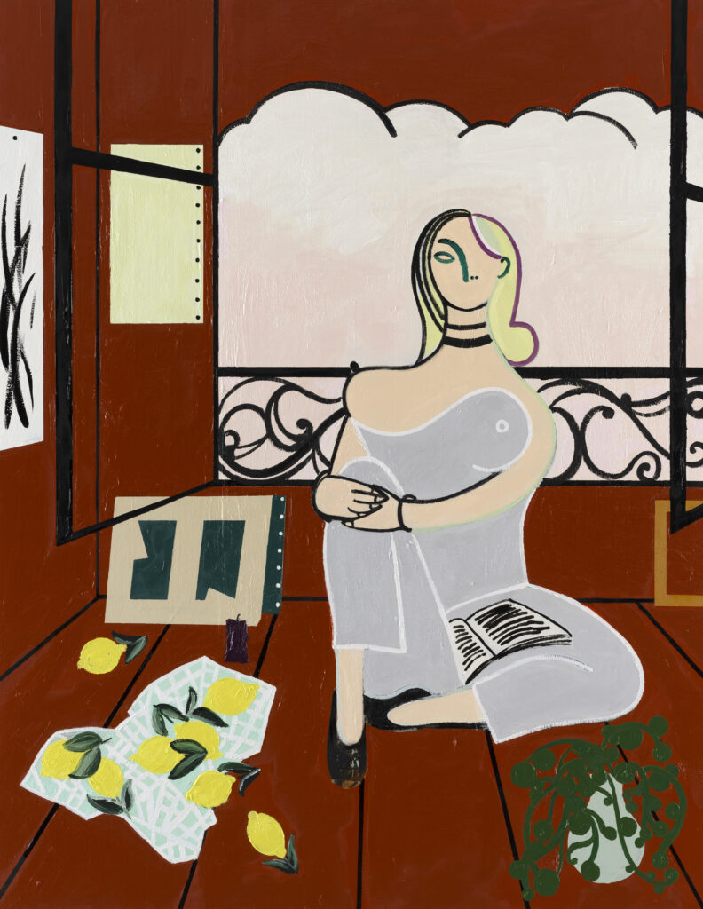 Farah Inssi. Woman with Head in the Clouds, 2024. Courtesy of the artist and François Ghebally, Los Angeles-Nueva York 