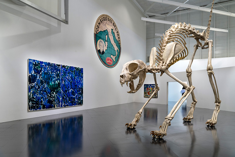 Cattelan as master of ceremonies