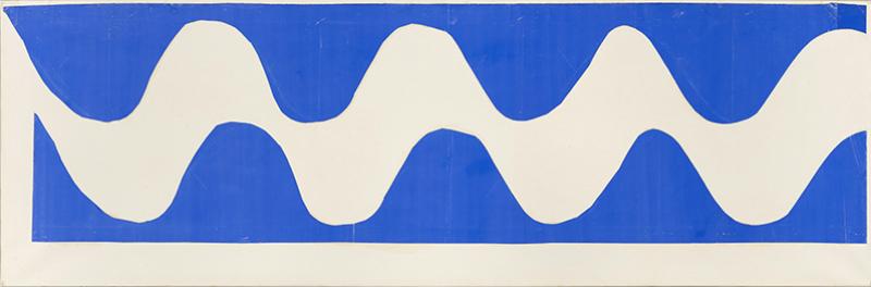 Henri Matisse (1869-1954), La Vague, Nice, around 1952, cut papers cut out, assembled and marouflaged on canvas, 51.5 × 160 cm, Nice, Museum Matisse, Don des Héritiers Matisse, 1963. © François Fernandez