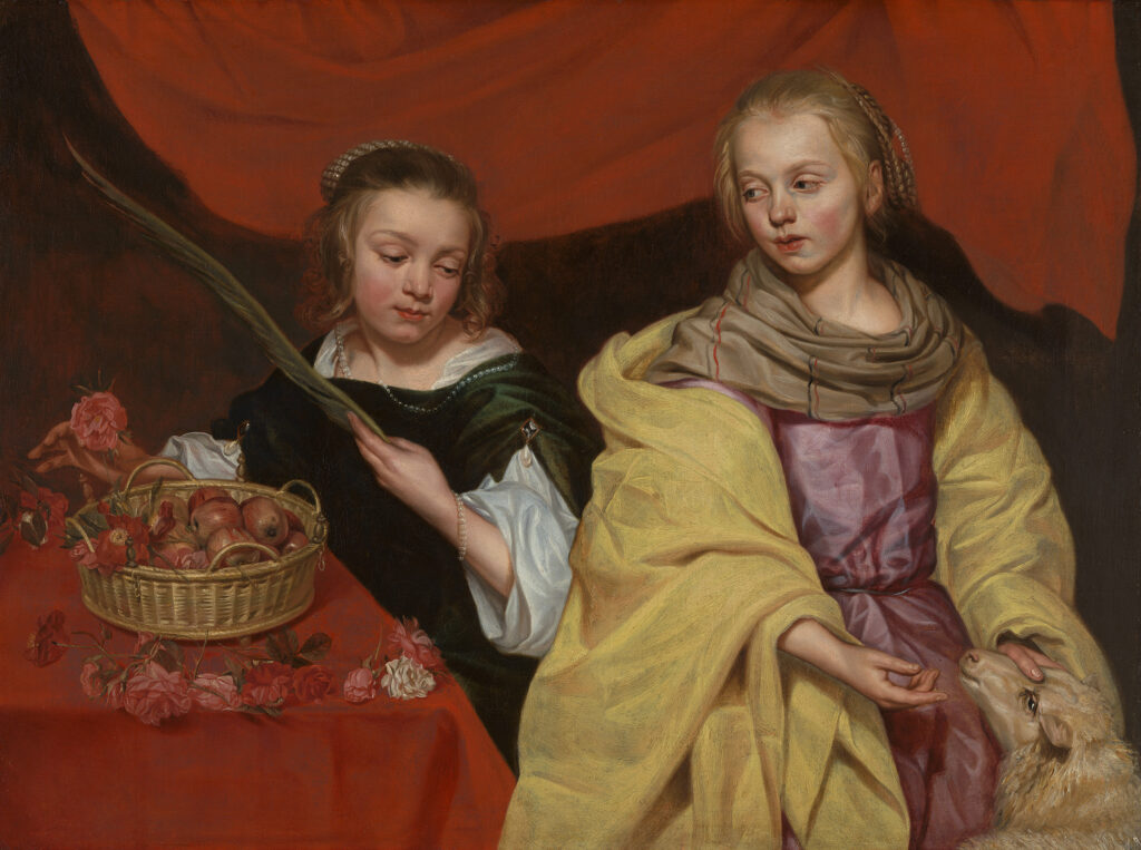 Michaelina Wautier. Santa Inés and Santa Dorotea, around 1655. Royal Museum of Fine Arts Antwerp - Flemish Community