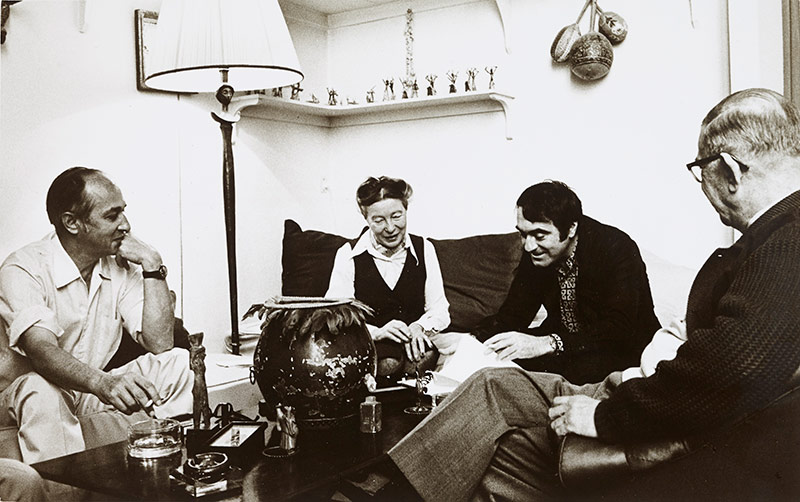 Beauvoir, Sartre and Giacometti again gathered