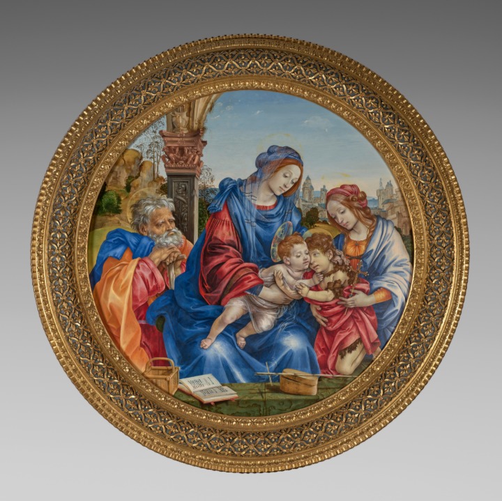 Filippino Lippi. Holy Family with Saint John the Baptist and Saint Margaret, around 1488-1493. Cleveland Museum of Art 