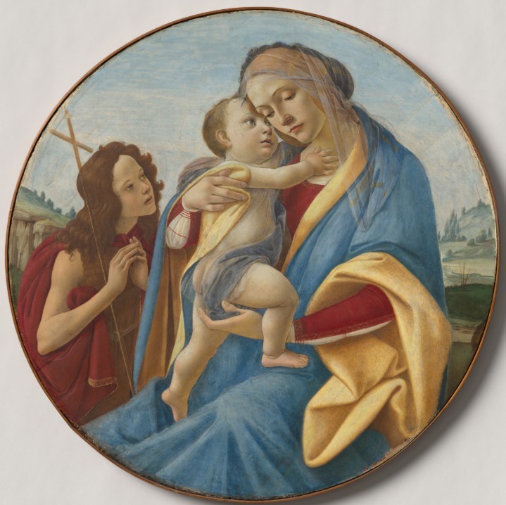 Sandro Boticelli. Virgin and Child with Saint John the Baptist, circa 1490. Cleveland Museum of Art