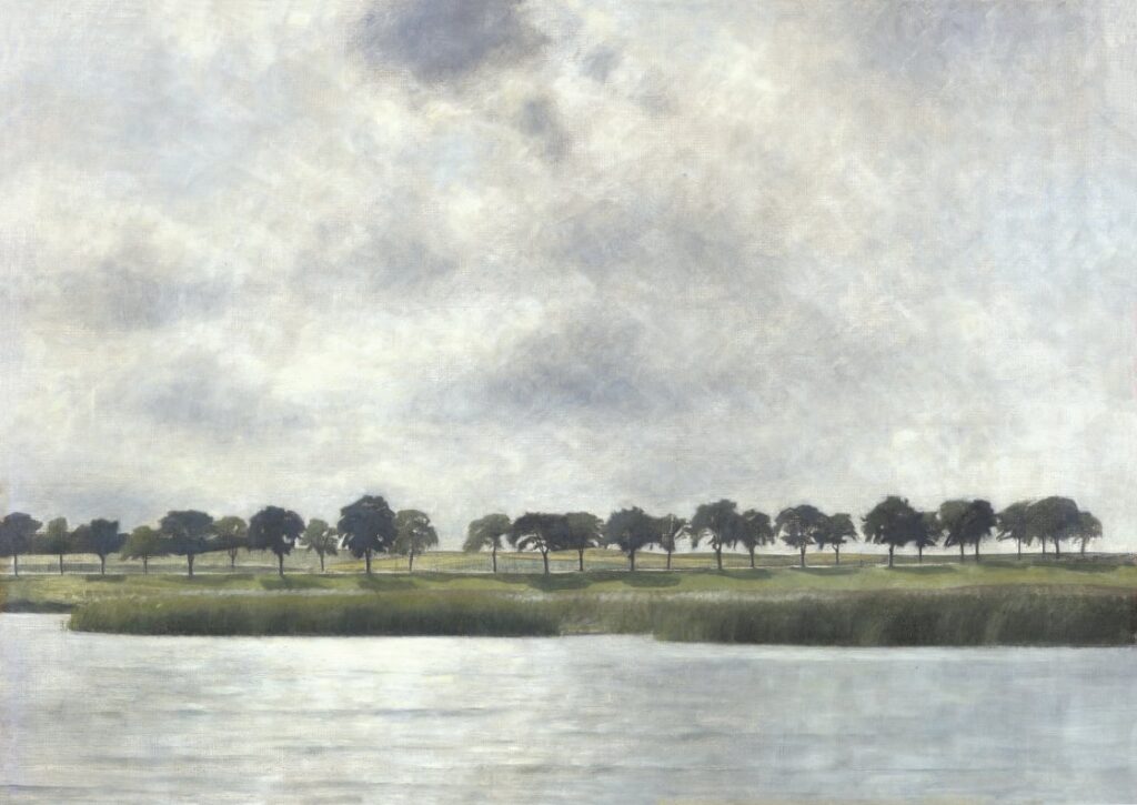 Vilhelm Hammershøi. Rain and shine, Lake Gentofte, 1903. Ordrupgaard, Copenhagen