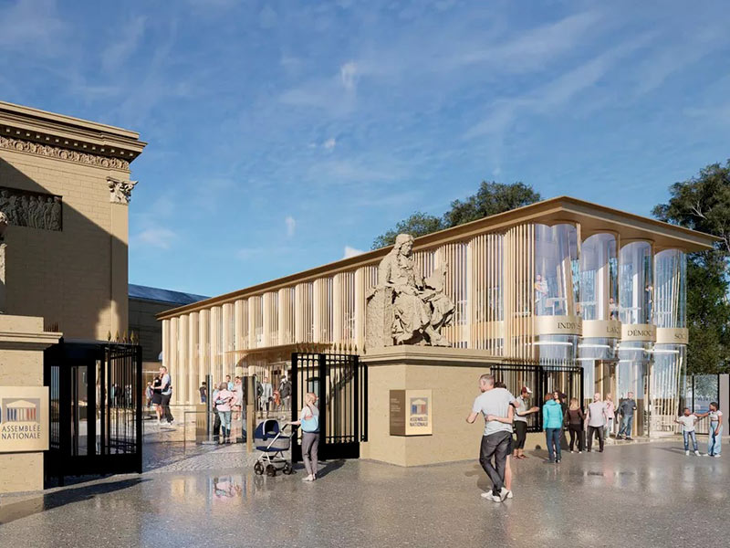 The project for a new National Assembly reception pavilion suspended