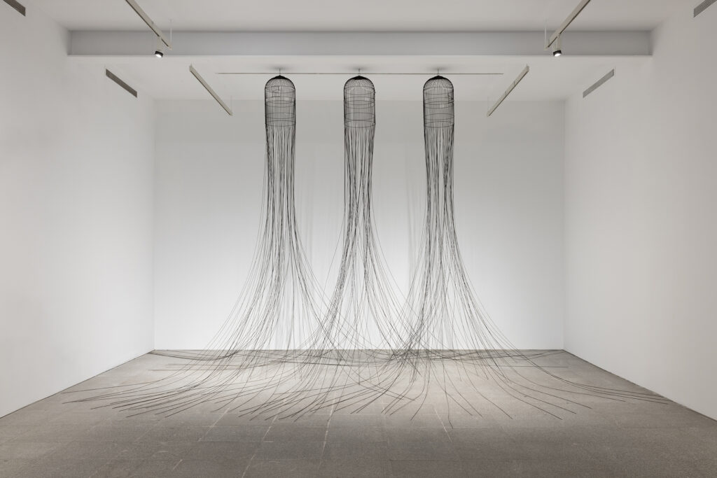 Pepe Espaliú, Untitled (Three Cages), 1992. Reina Sofia Museum. Photography: Roberto Ruiz. © Pepe Espaliú, VEGAP, Madrid, 2026 