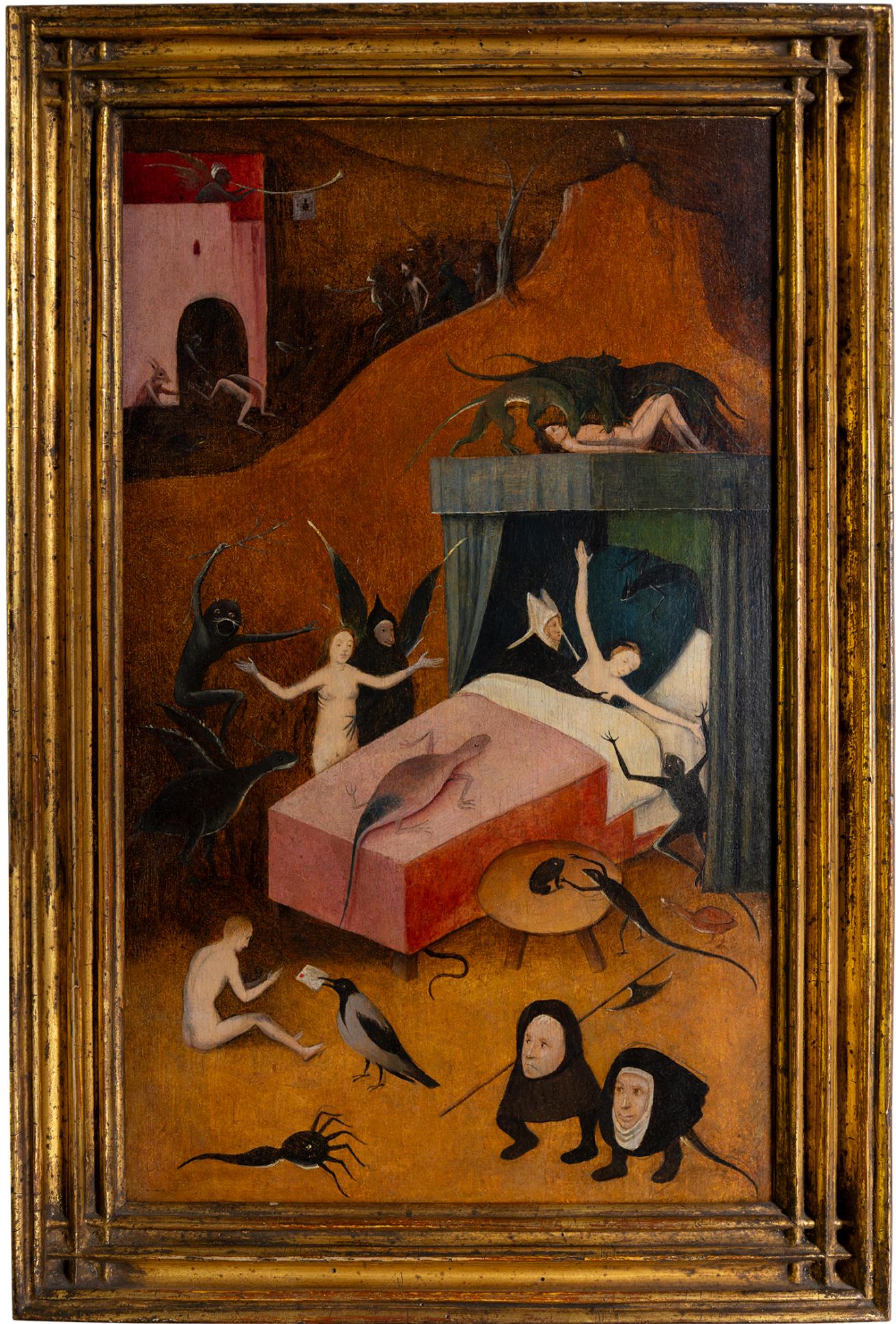 Follower of Hieronymus Bosch, The Death of the Reprobate (Hell), between the end of the 15th century and the middle of the 16th century. Private collection