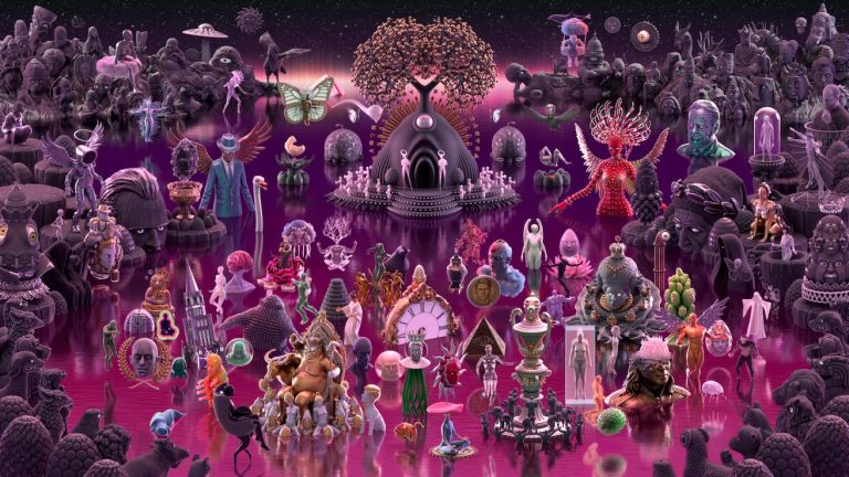 In the manner of Hieronymus Bosch, in heaven and hell