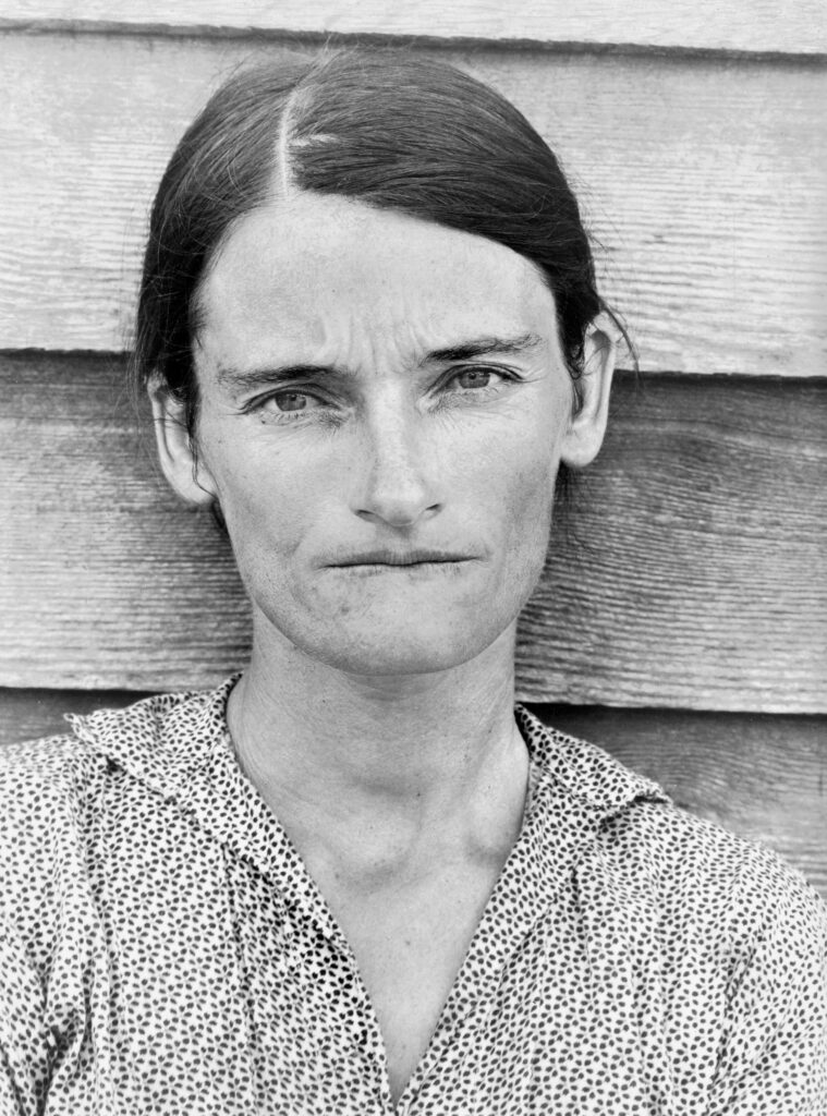 Walker Evans. Alabama Tenant Farmer Wife (Allie Mae Burroughs, Hale County, Alabama), 1936. Private collection, San Francisco
