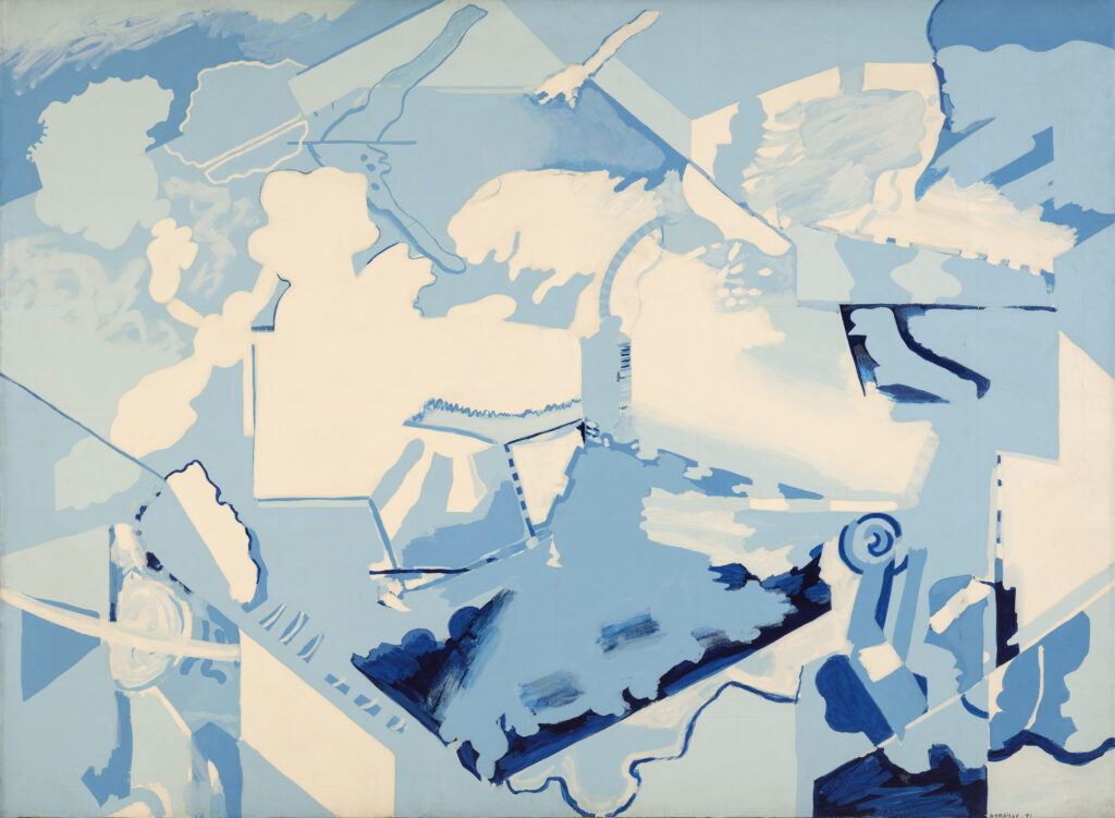 Luis Gordillo. Blue pool, 1971. Suñol Soler Collection © Luis Gordillo, VEGAP, Málaga, 2026