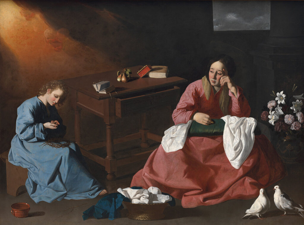 Zurbaran. Christ and the Virgin at Nazareth, circa 1640. Cleveland Museum of Art