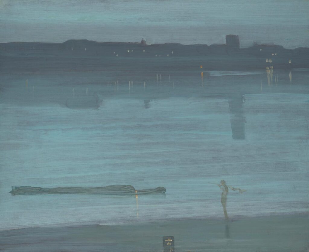 Whistler. Night: blue and silver. Chelsea, 1871. Tate