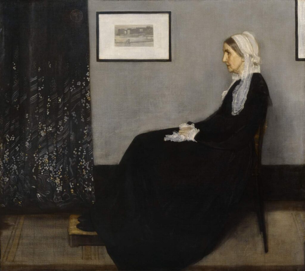 Whistler. Black and white arrangement: Portrait of the painter's mother, 1871. Musée d'Orsay