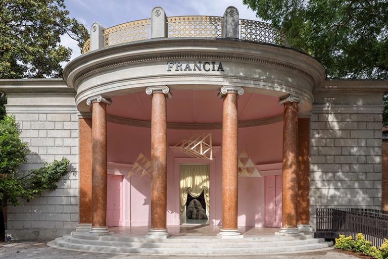 In Venice at the French Pavilion, a worn form, an exercise in style