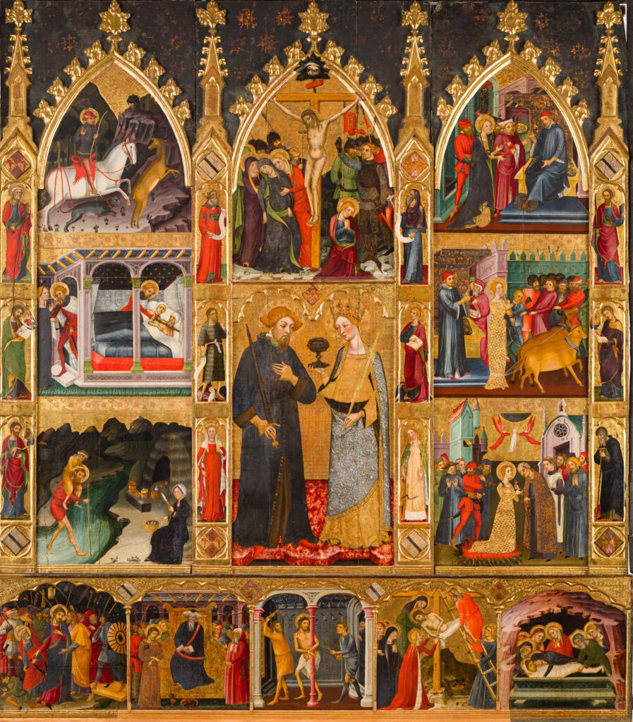 Pere Serra and Jaume Serra. Altarpiece of Saint Julian and Saint Lucia, 1384-1385. Monastery of the Resurrection, Canonesses of the Holy Sepulcher, Zaragoza 