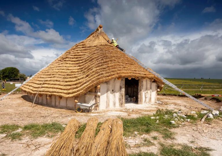 4,500-year-old building reconstructed near Stonehenge
