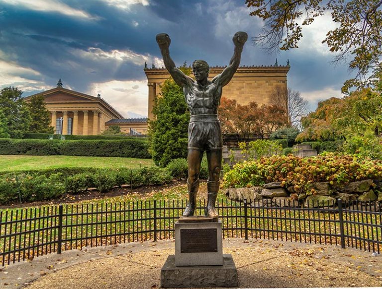 Rocky really enters the Philadelphia museum
