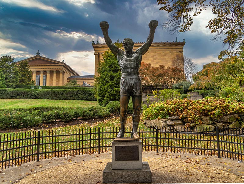 Rocky really enters the Philadelphia museum