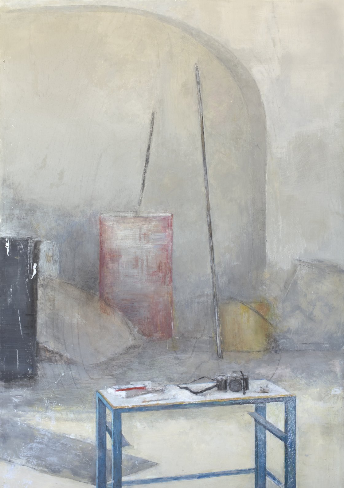 Carmen Laffón. The lime Drum and blue table, 2013. Private collection, Seville. © Carmen Laffón, VEGAP, Madrid, 2026. Photography: Claudio del Campo