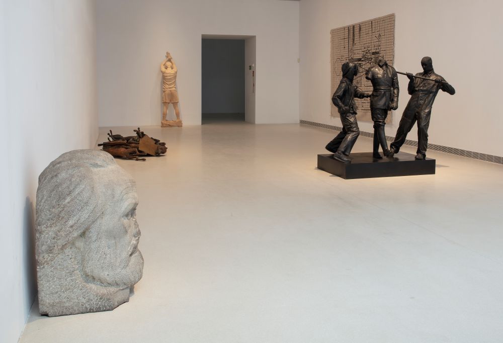 View of the exhibition hall "Fernando Sánchez Castillo. The Pilgrim Pearl". Velázquez Palace, Reina Sofía Museum, 2026. Photography: Fátima Sanz