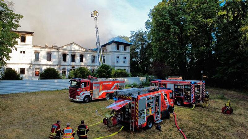 Fire at the castle of Divonne-les-Bains, Sunday June 28. © City of Divonne-les-Bains