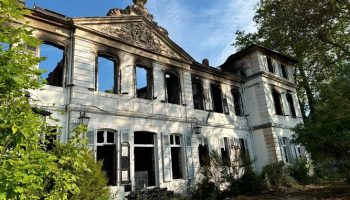 The Château de Divonne once again ravaged by flames