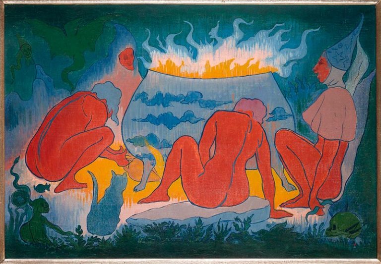 Maurice Denis in the middle of his collection
