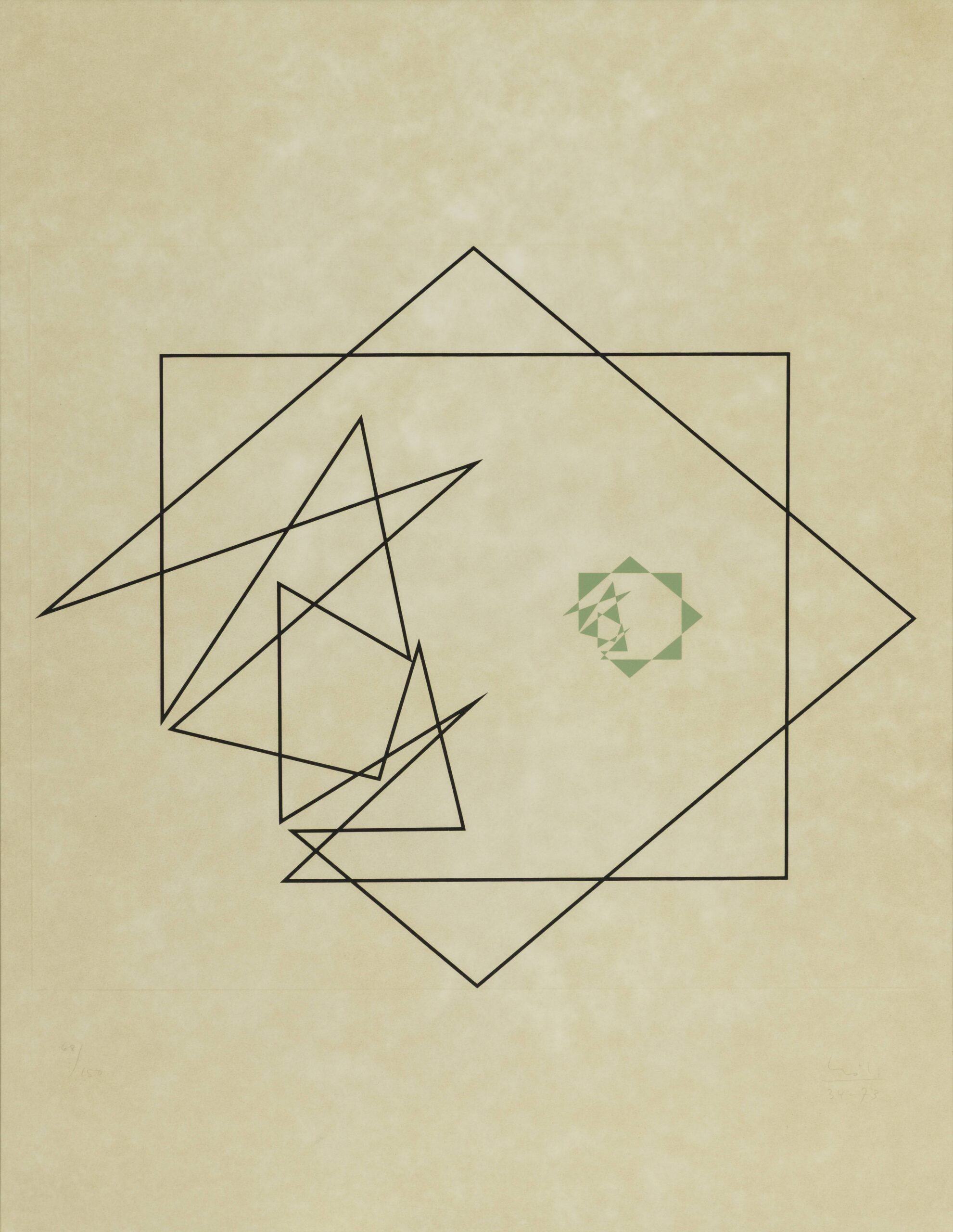 Max Bill. Construction in two parties, 1934. Edition 1973