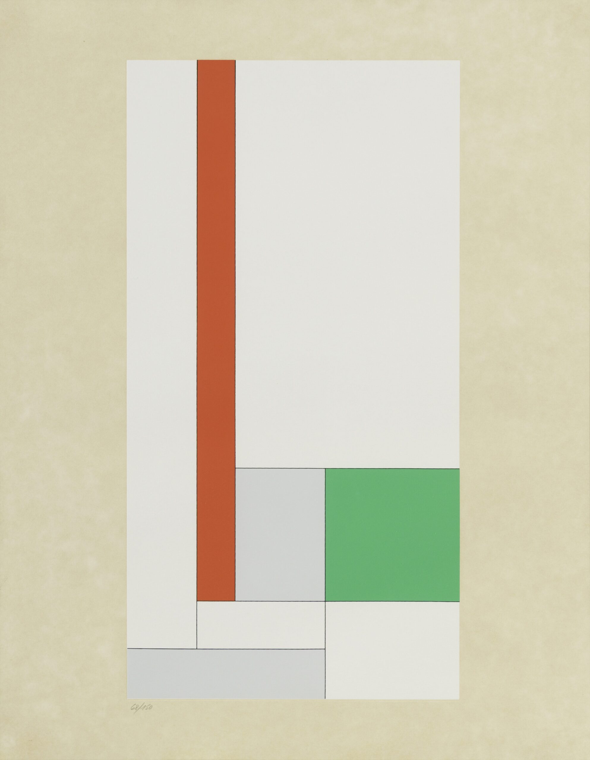 Georges Vantongerloo. Y =-X2+BX+C (Rouge-Vert), 1933. 1973 Edition