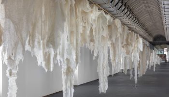 Cecilia Vicuña at the Castello di Rivoli, the glacier and the quipu
