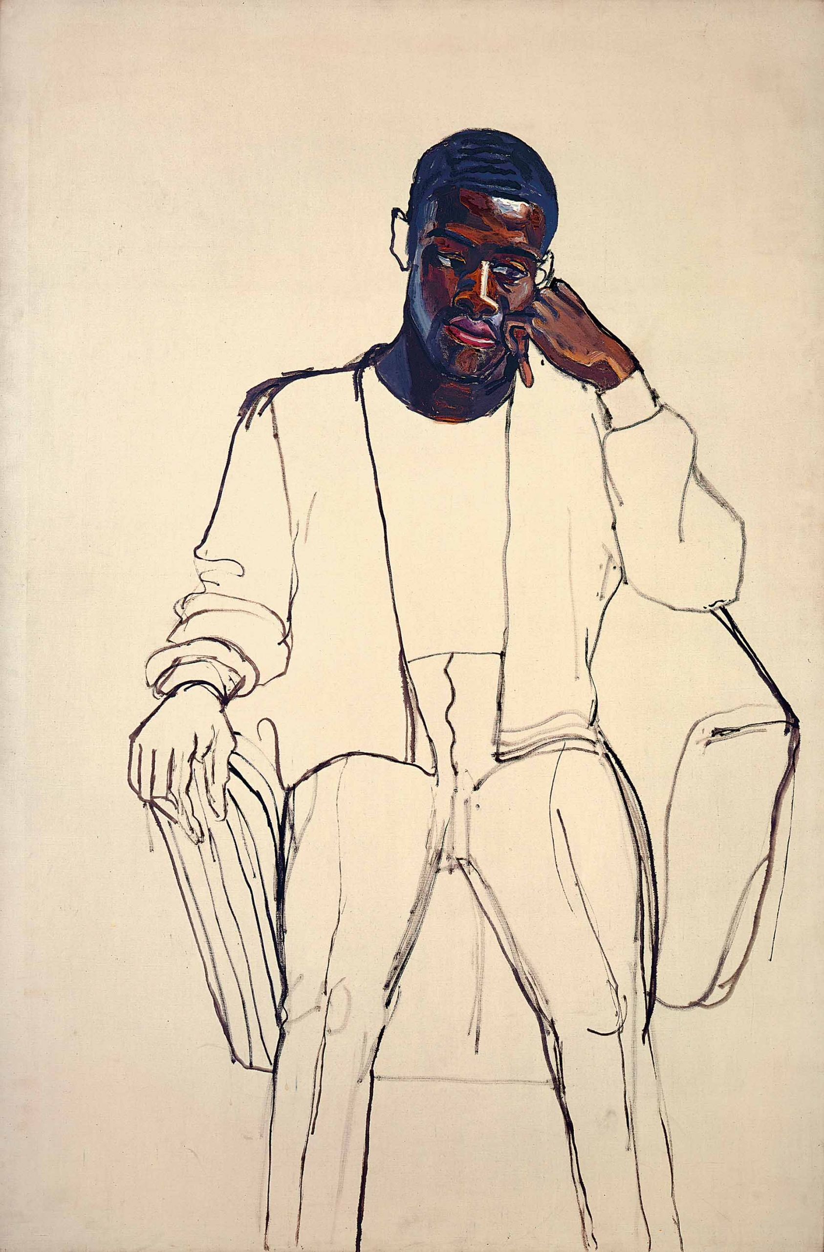 Alice Neel. Black recruit (James Hunter), 1965. Courtesy of The Estate of Alice Neel © The Estate of Alice Neel, Bilbao, 2021