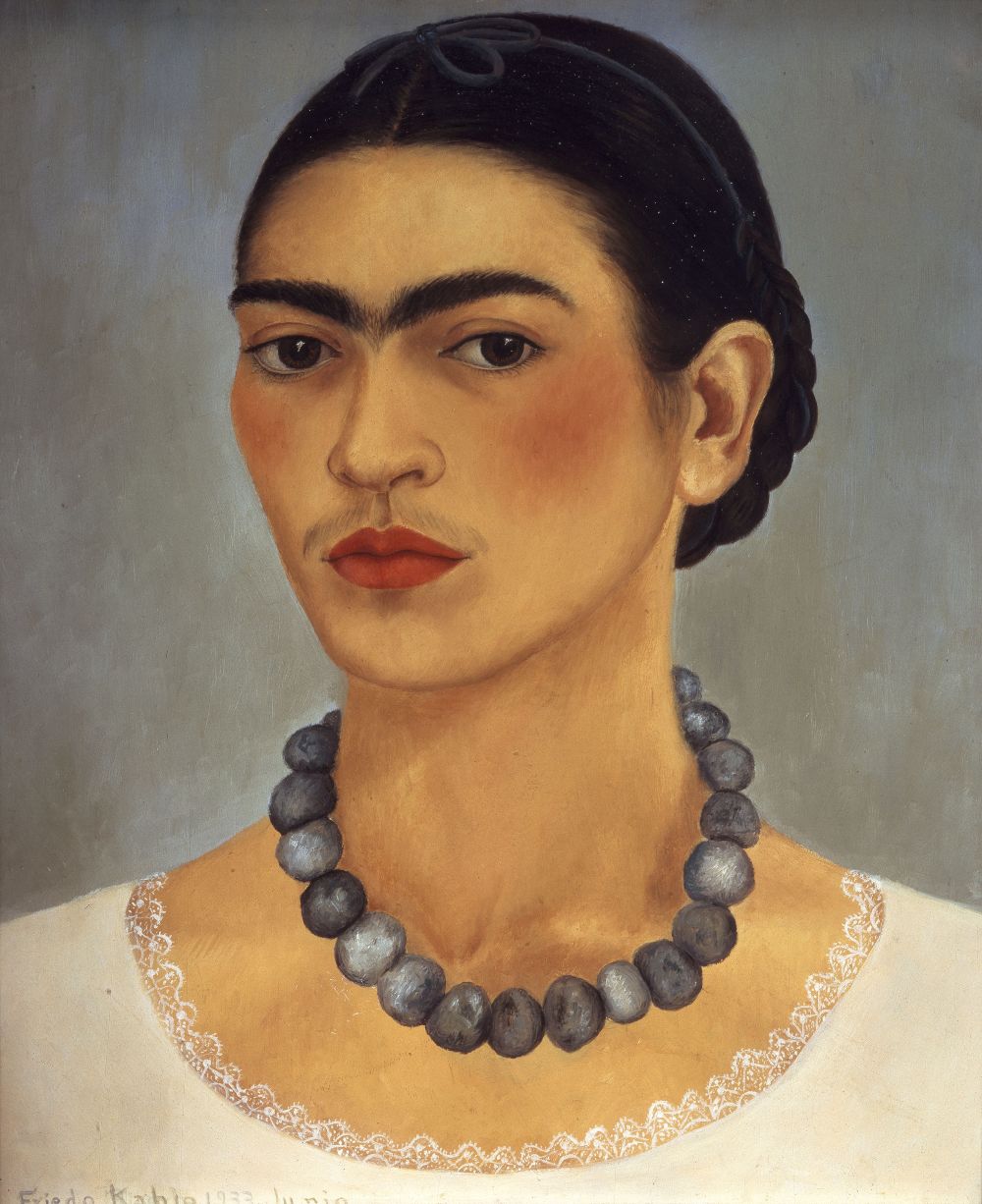 Frida Kahlo. Self-portrait with necklace, 1946. Bank of Mexico