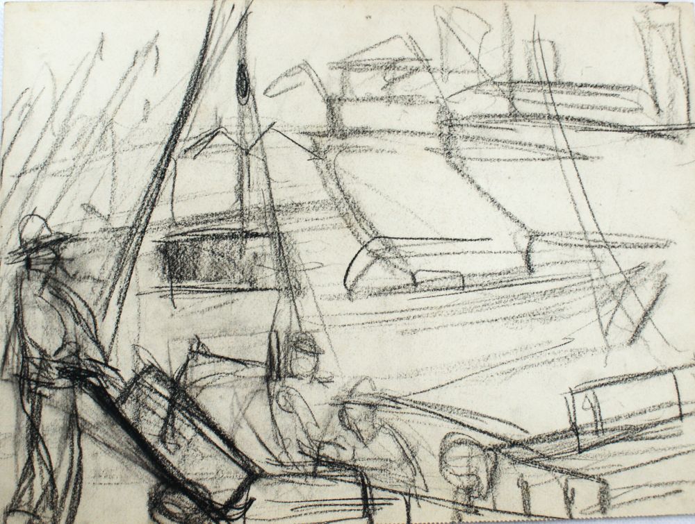José Manaut. Sketch for Banks of the Seine, around 1924-1925. Manaut Foundation Collection 