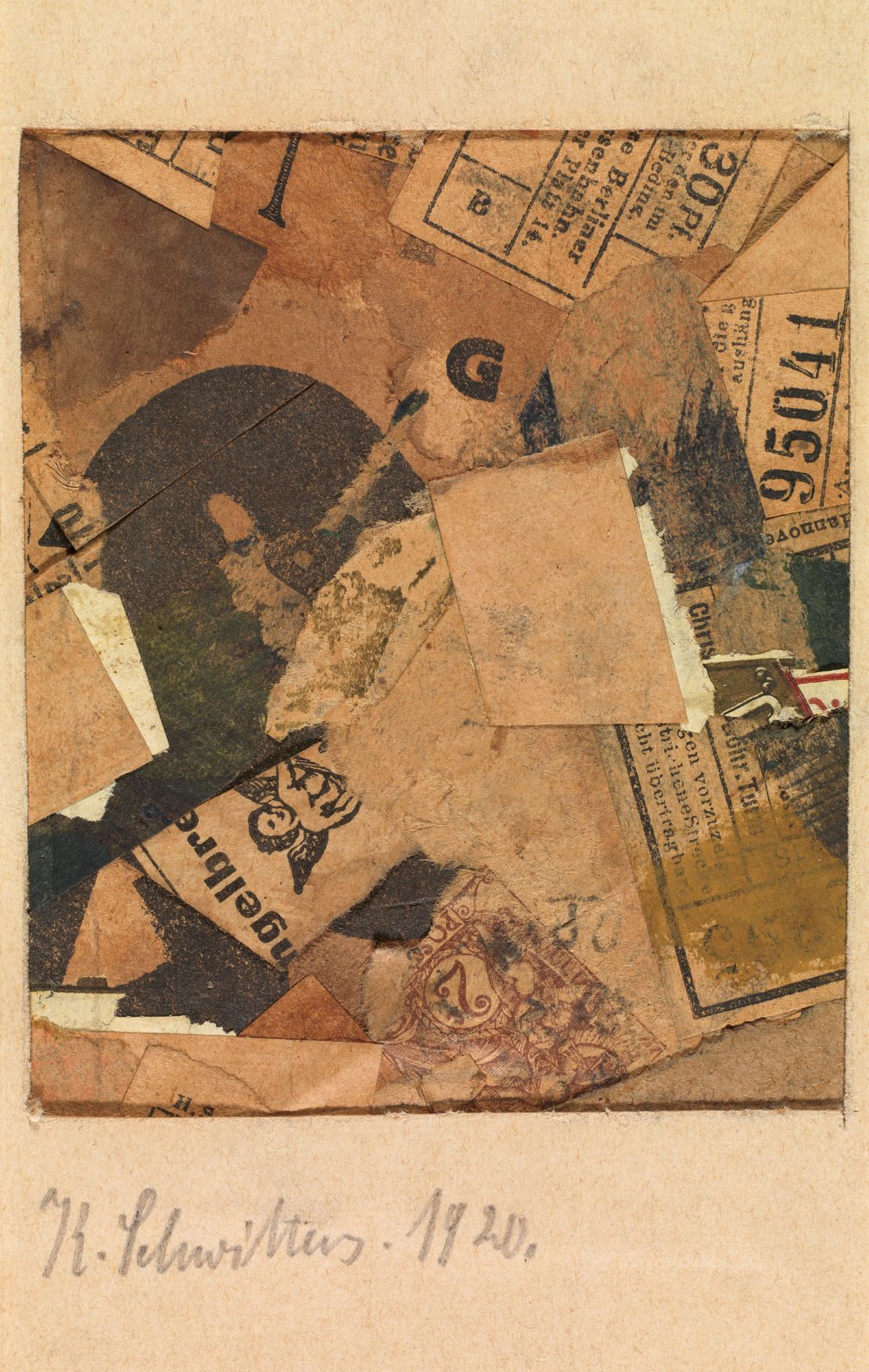 Kurt Schwitters. Untitled (Merz Miniature), 1920. Mapfre Foundation Collections. © Kurt Schwitters, VEGAP, Madrid, 2026