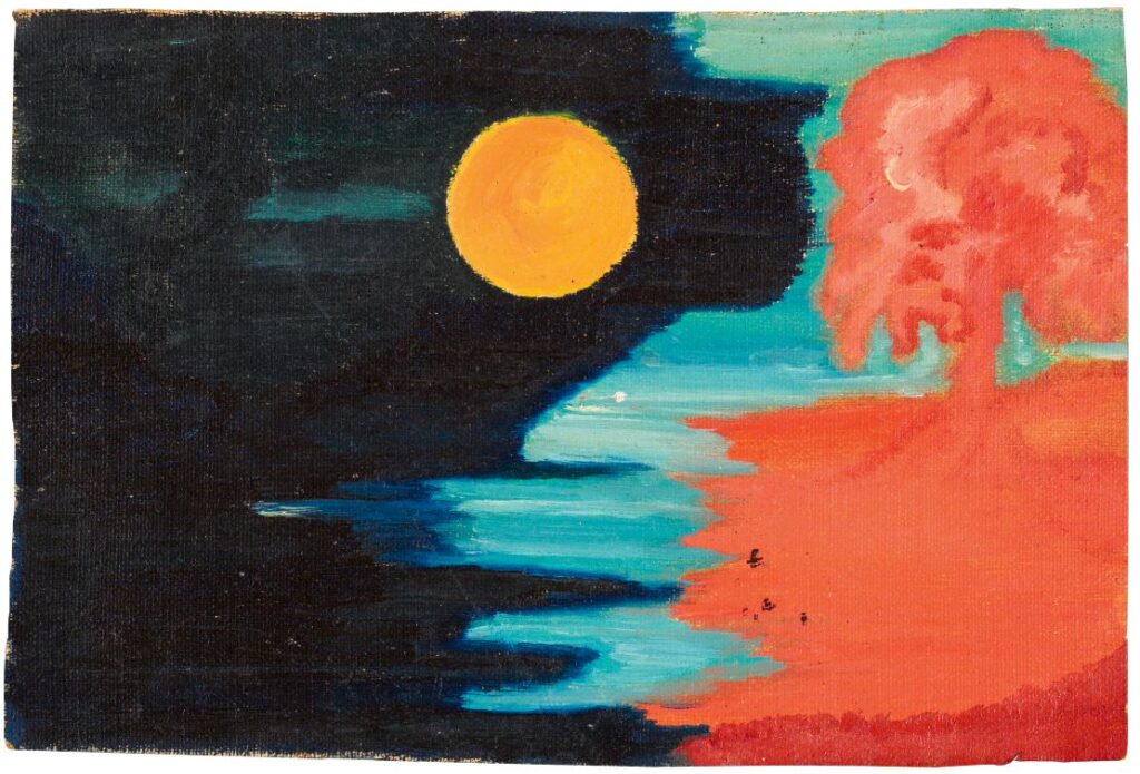Else Blankenhorn. Untitled (Night Riverside Landscape), 1908-1919. Prinzhorn Collection, Heidelberg University Hospital, Germany 