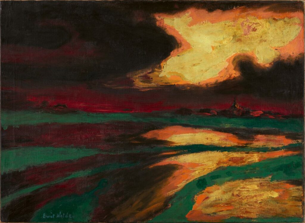 Emil Nolde. Autumn sunset, 1924. Thyssen-Bornemisza National Museum. © Nolde Stiftung Seebüll