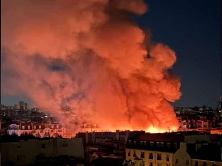 The Enfants Rouges market destroyed by fire
