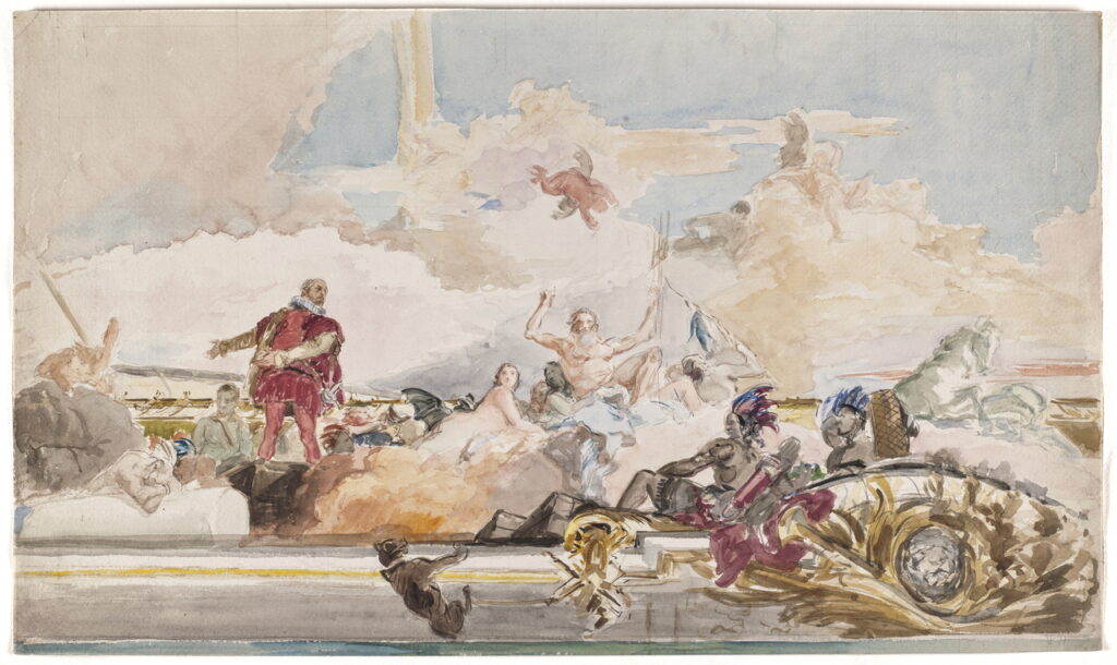 Ricardo de Madrazo. Throne Room of the Royal Palace of Madrid (four partial copies by Tiepolo), circa 1899-1905. National Prado Museum