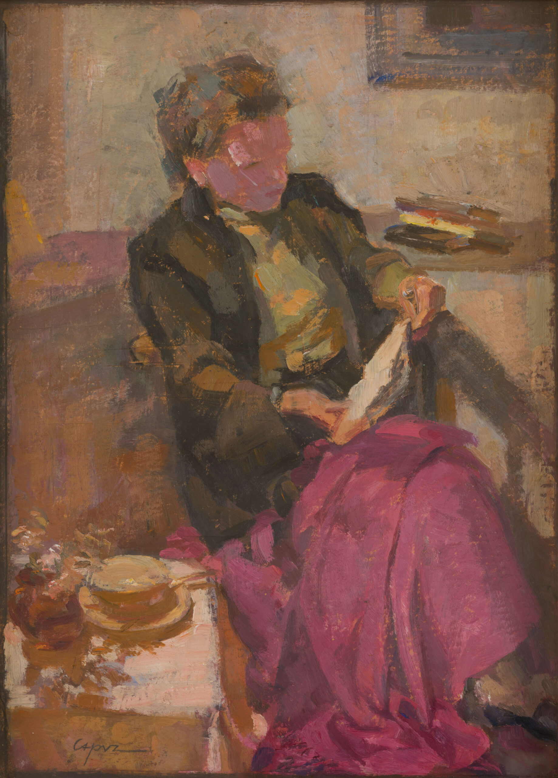Pascual Capuz. Portrait of his wife, 1901. González Martí National Ceramic Museum