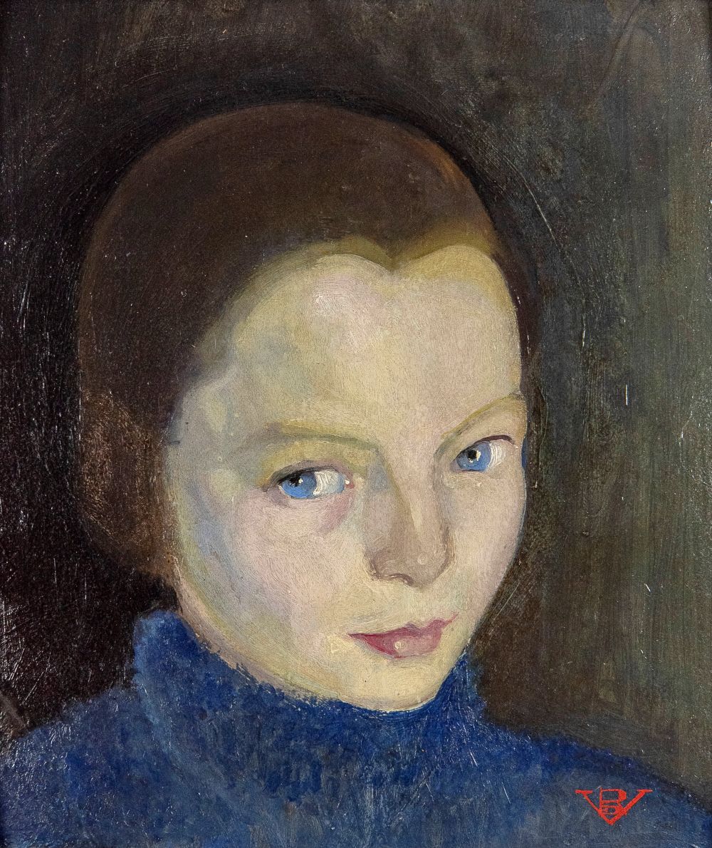 Rosario de Velasco. Girl in blue, 1930s. Private collection