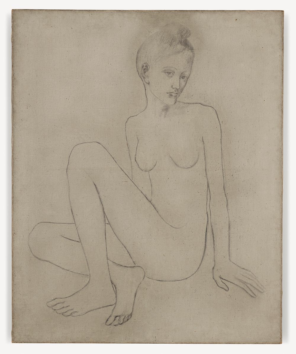 Picasso. Nude with crossed legs, Paris 1905. Musée national Picasso-Paris. Dación Jacqueline Picasso, 1990. On deposit at the Museum of Modern and Contemporary Art of Saint-Étienne Métropole. © Pablo Picasso Estate, VEGAP, Madrid, 2026 