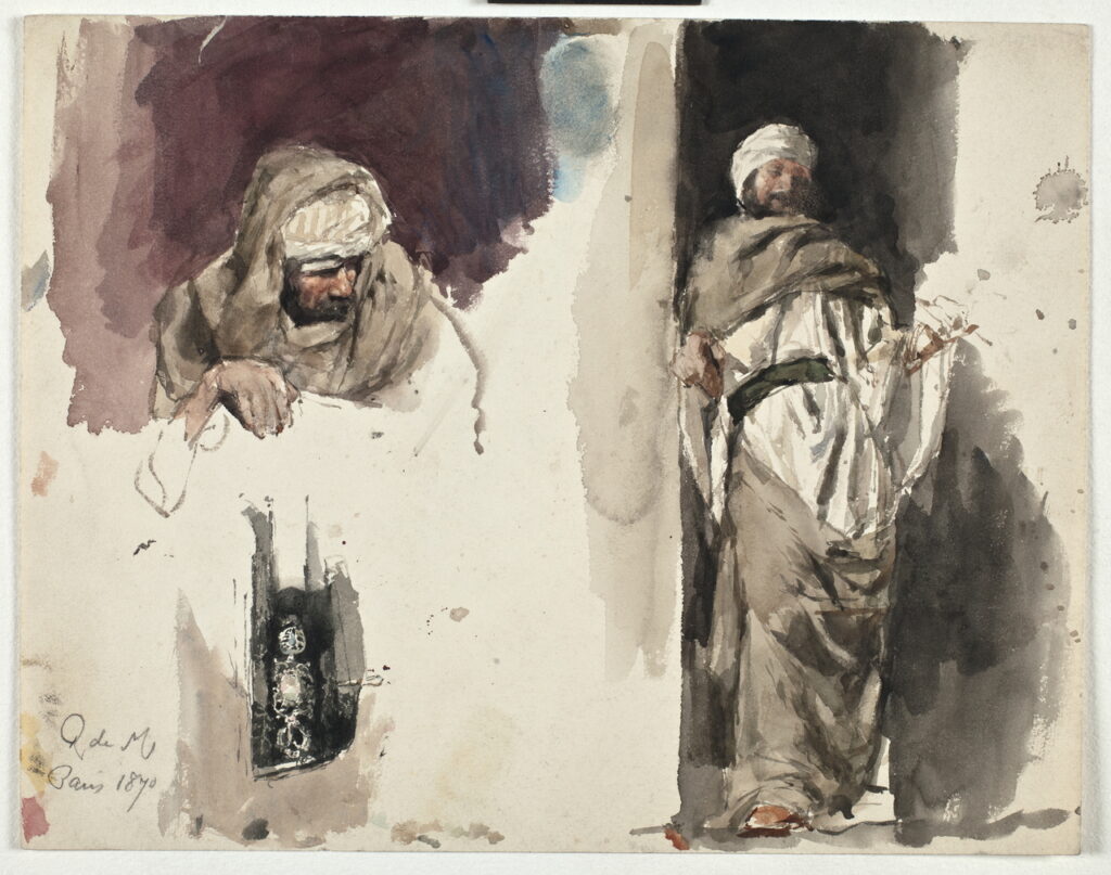 Ricardo de Madrazo y Garreta. Two studies of a figure dressed as a Moor, 1871. Museo Nacional del Prado